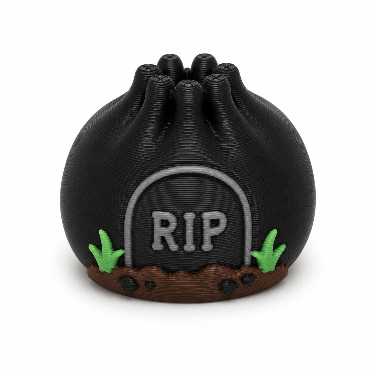 Midnight Rest In Peace Dumpling Pen Palz 3D Printed Bead