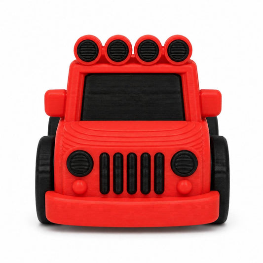 Redline red and black 3D printed off-road vehicle bead