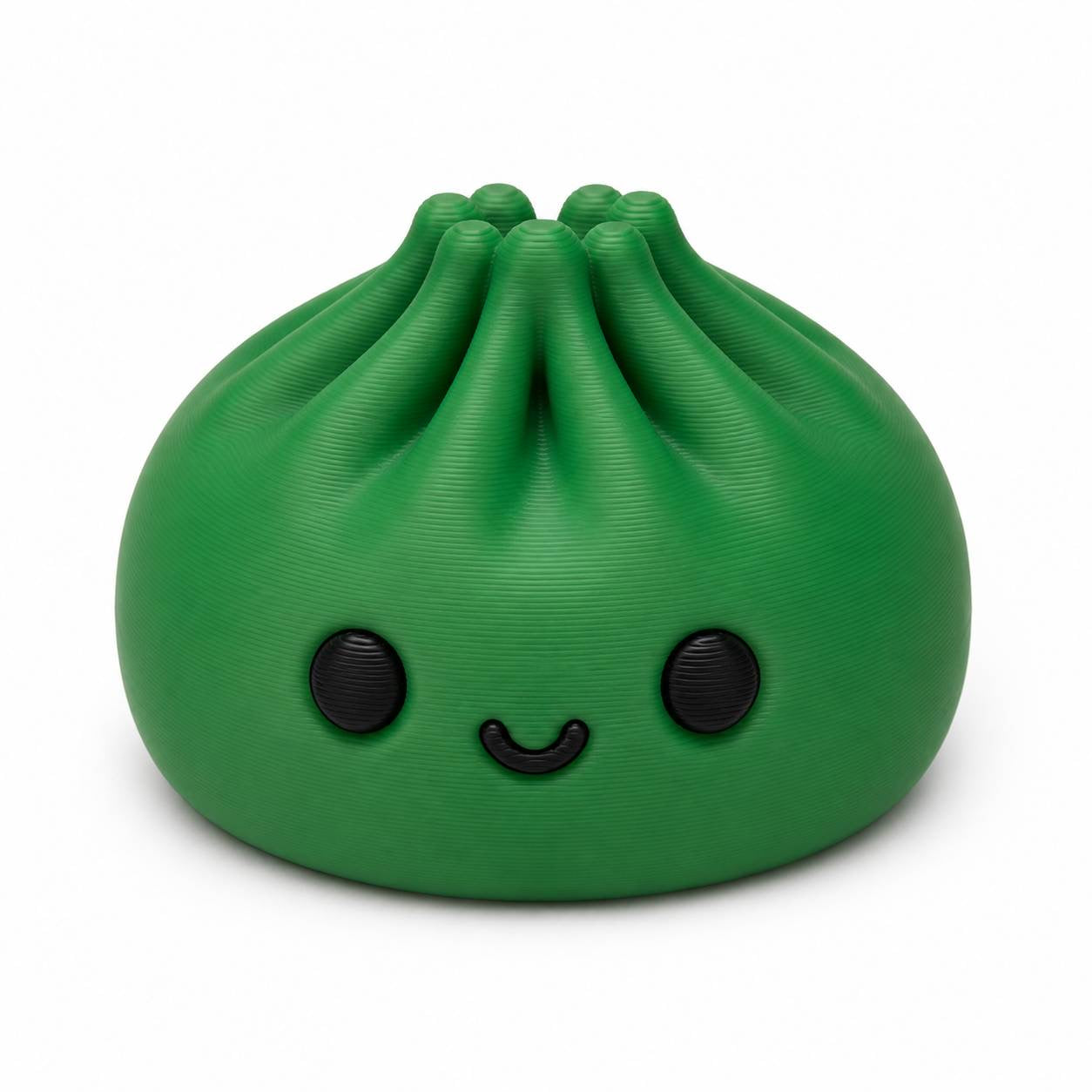 Mistletoe green Christmas Dumpling 3D printed Pen Pal bead by Bailey’s Beads