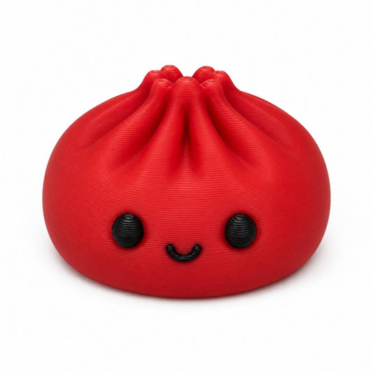 Holly red Christmas Dumpling 3D printed Pen Pal bead by Bailey’s Beads