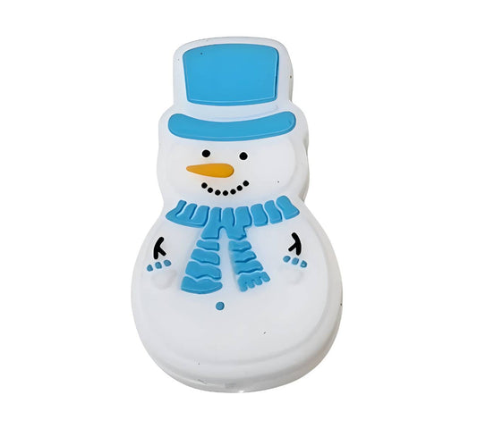 Blue Snowman Focal Beads