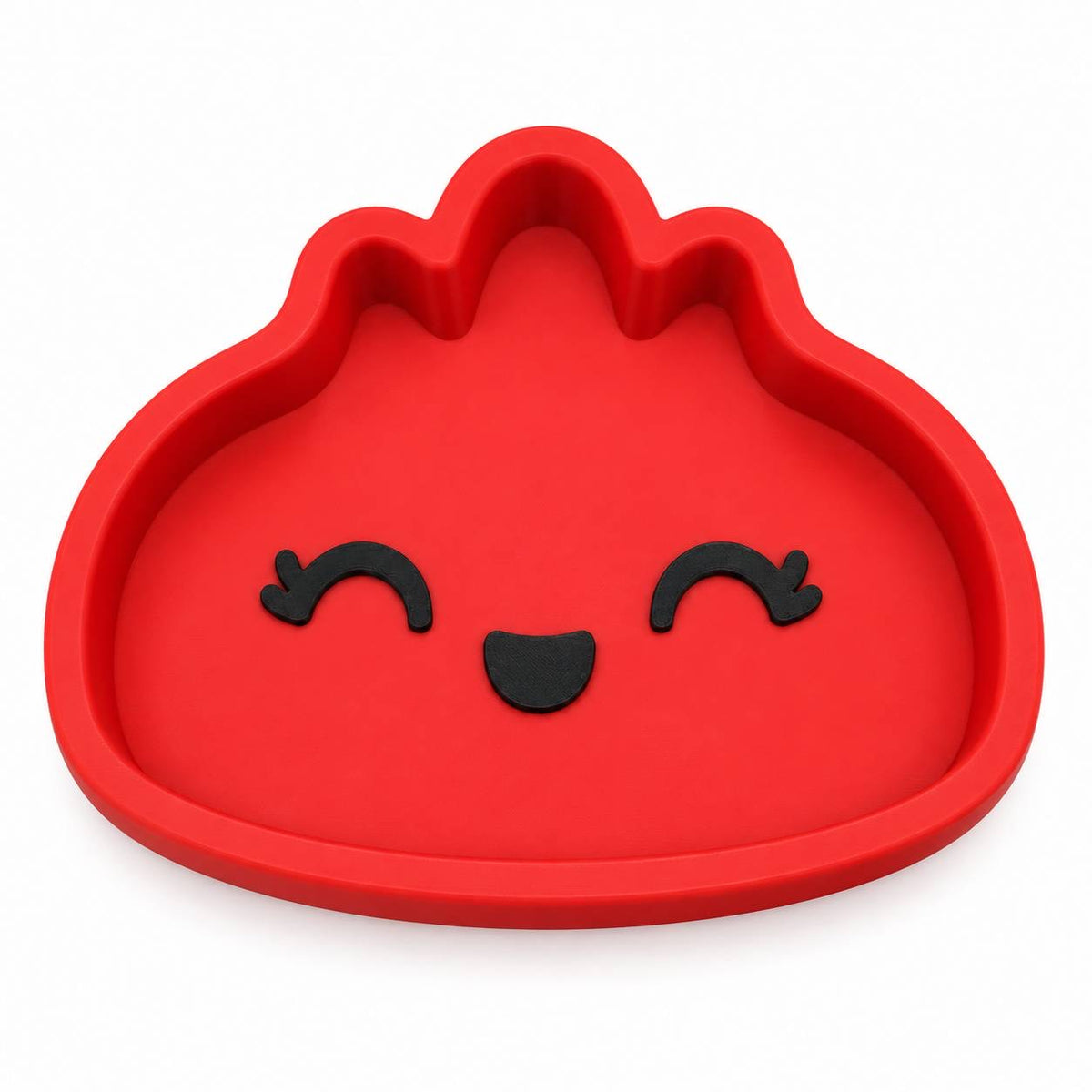 Cherry Pop bright red Mini Dumpling 3D printed bead and trinket tray with smiling face
