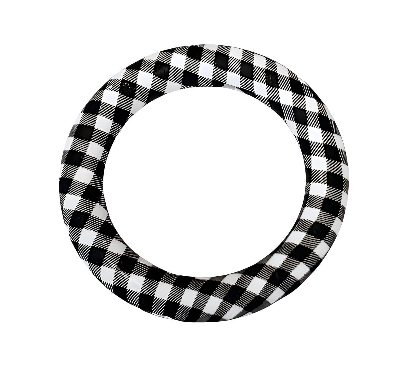 Black Buffalo Plaid Silicone Ring