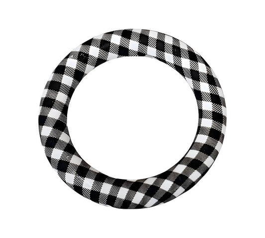 Black Buffalo Plaid Silicone Ring