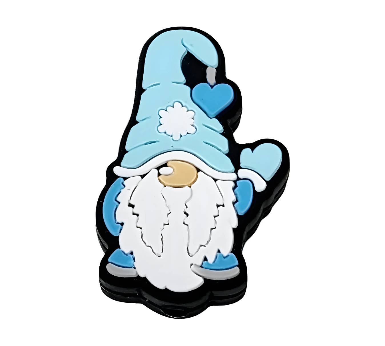 Blue Winter Gnome Focal Beads