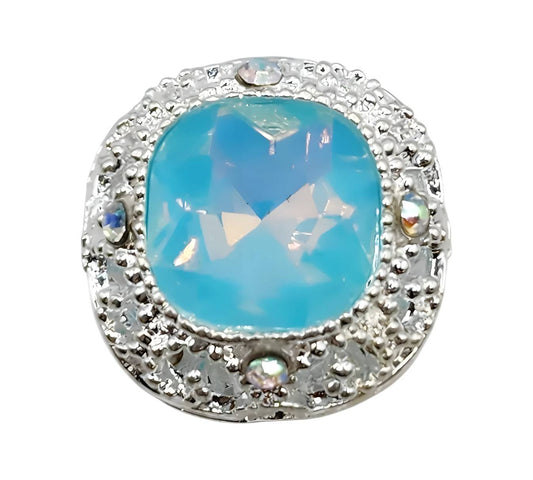 Square Pastel Blue Gemstone Beads