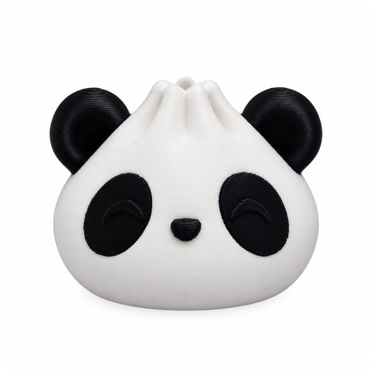 Bao Bao black and white panda dumpling 3D printed bead