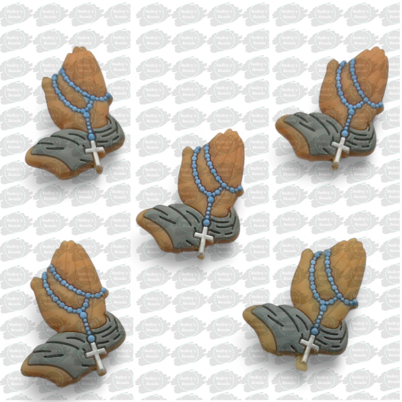 3D Praying Hands Silicone Focal Beads (Bailey's Beads Exclusive)