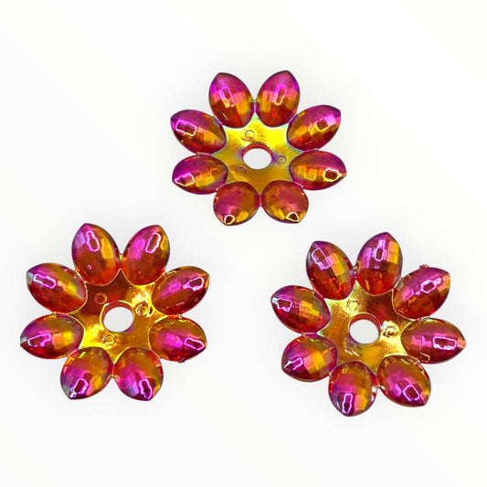 Large Red Acrylic Flower Petals