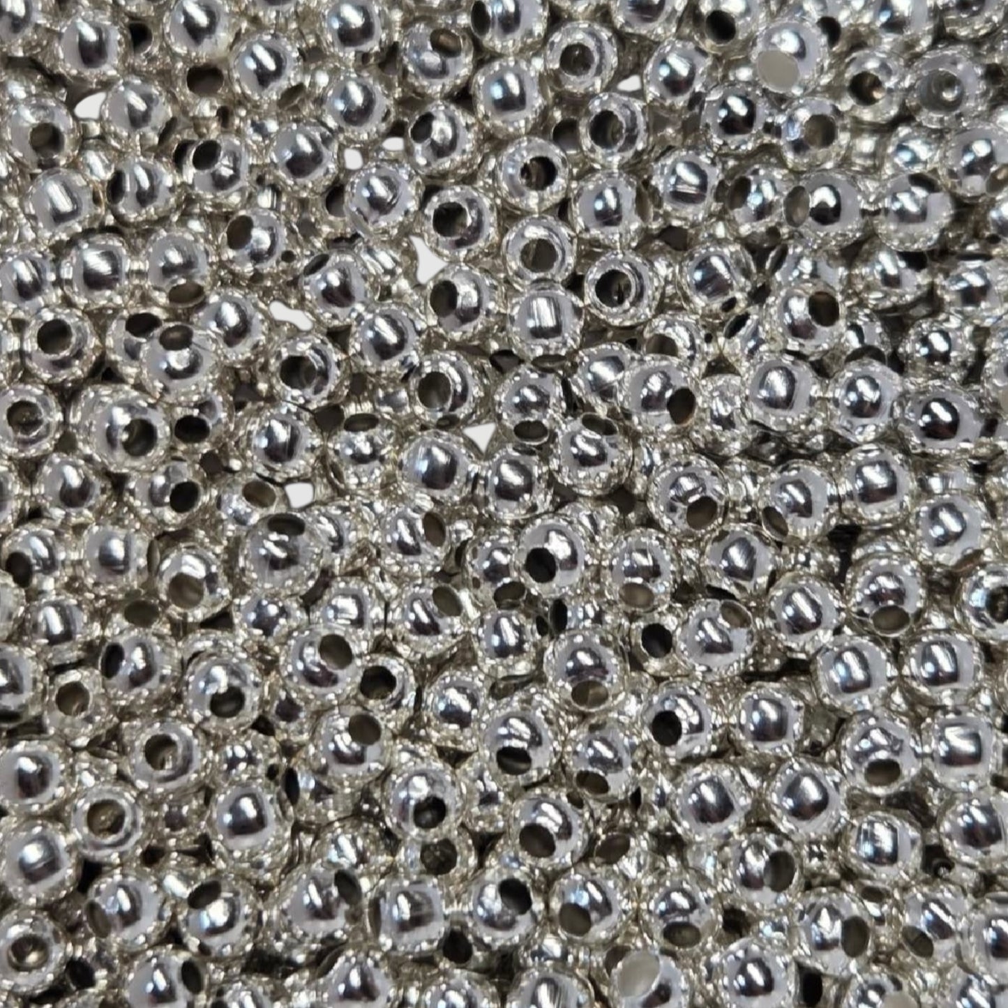 Silver plated 5mm Round Beads