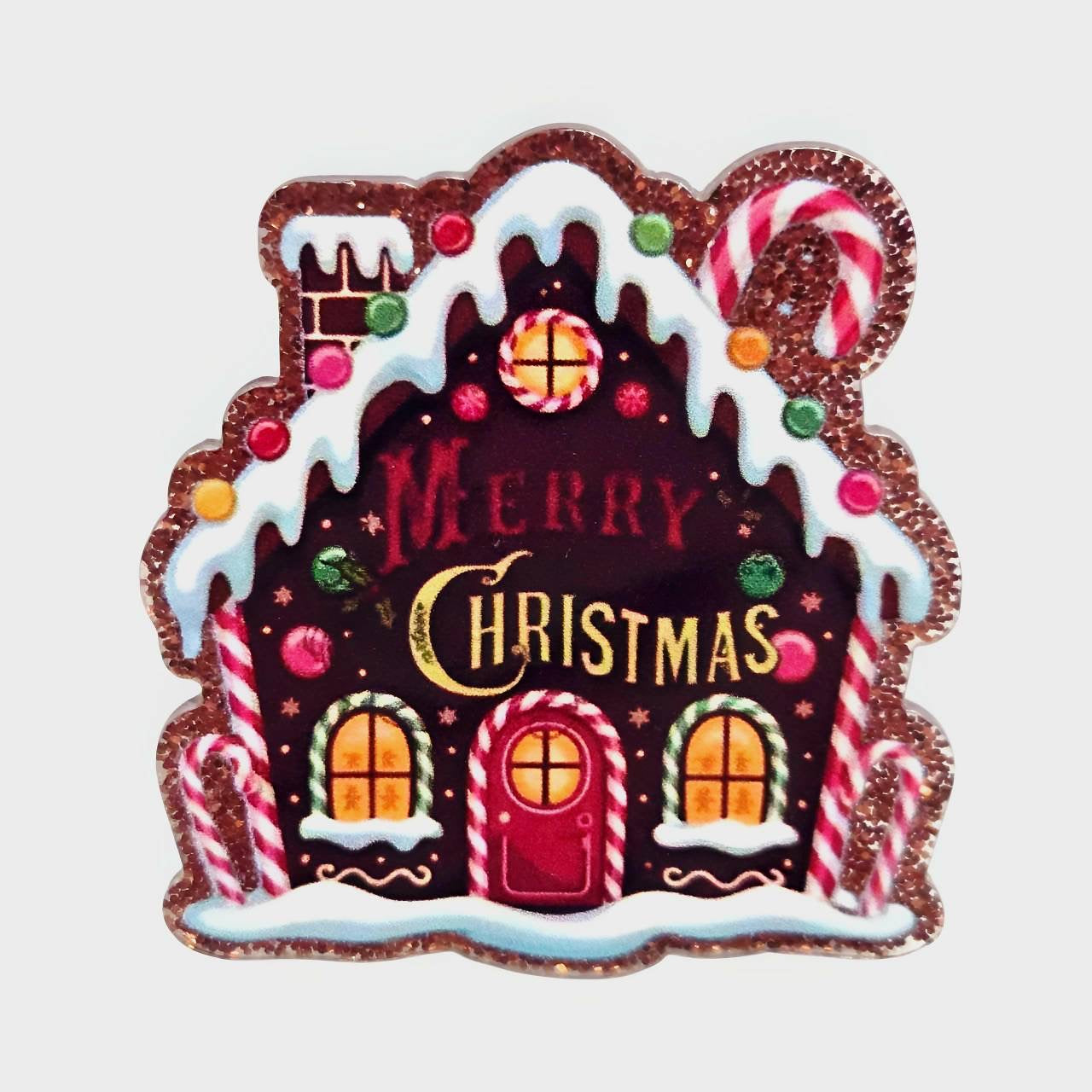 Christmas Cottage  ~ Acrylic Flatbacks (Exclusive Bailey's Beads Design)