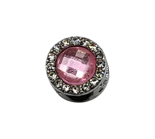 Pink Round Gemstone Spacer Beads