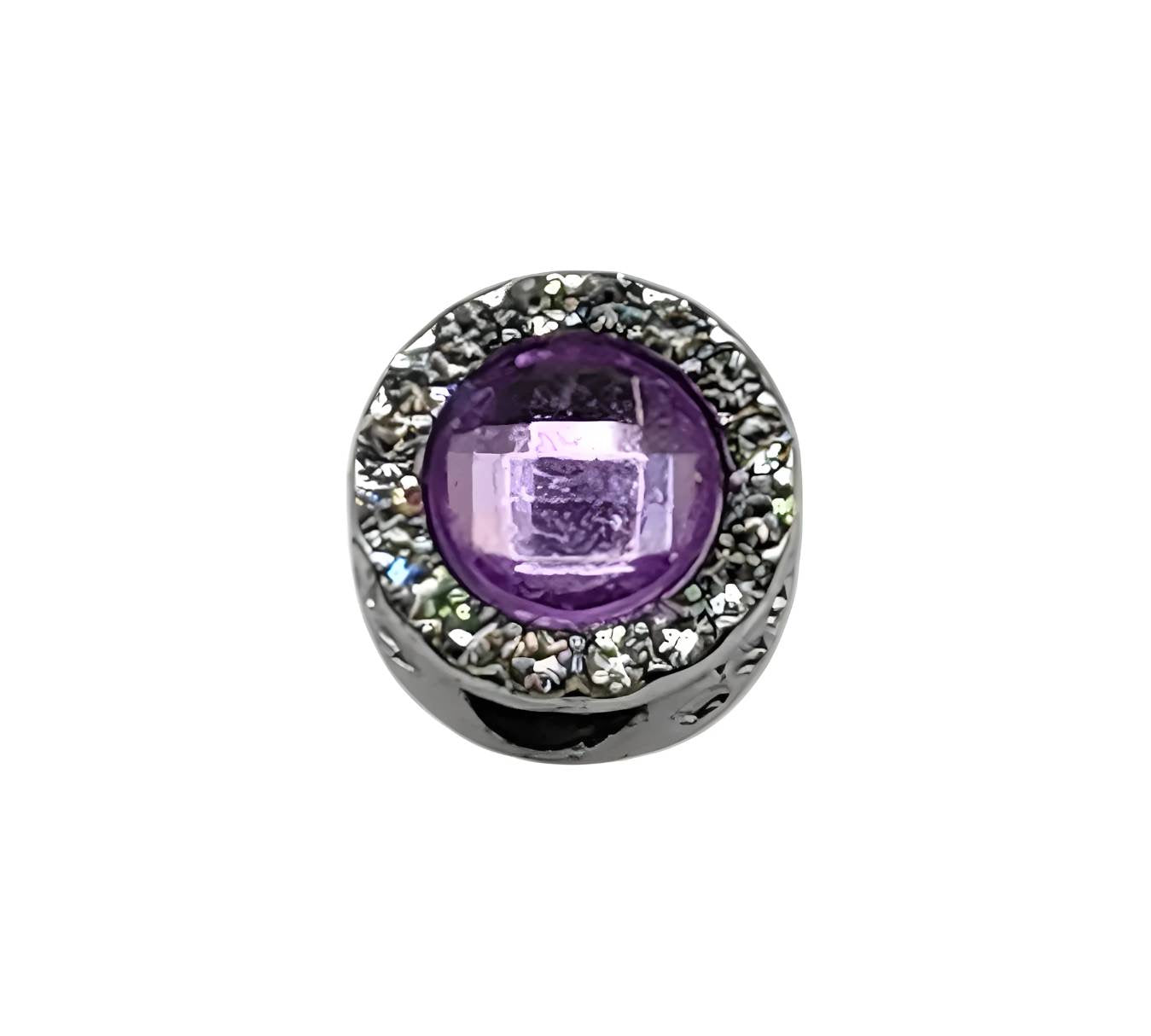 Purple Round Gemstone Spacer Beads