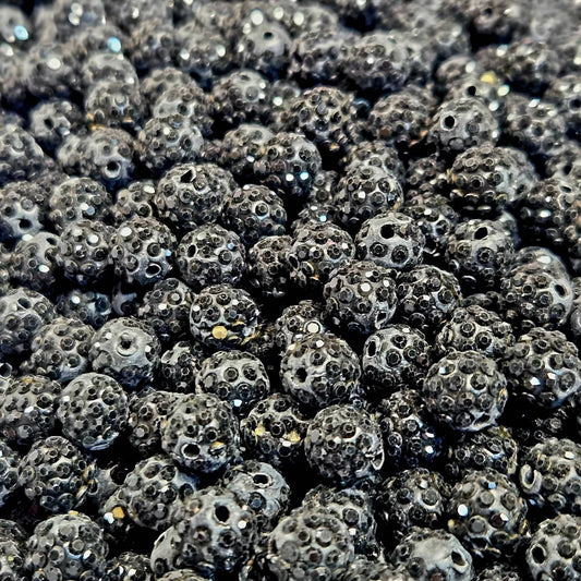 10mm Black Cay Beads