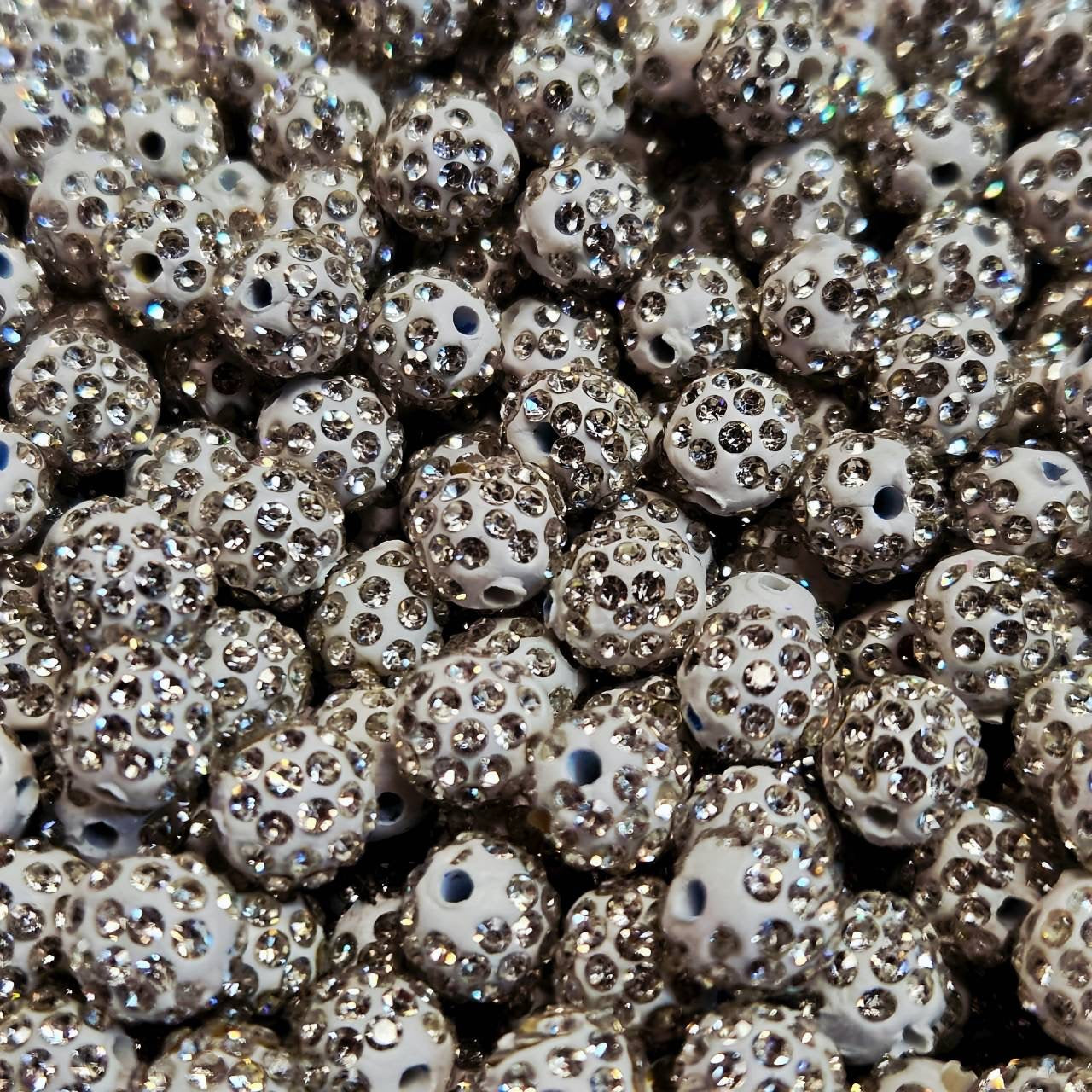 10mm White Clay Beads