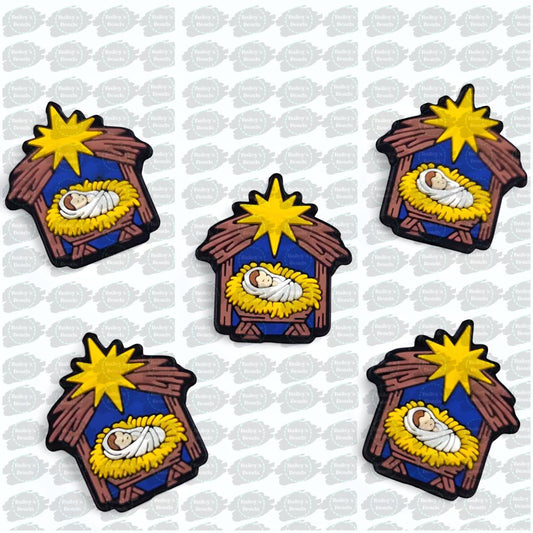 Away in a Manger Silicone Focal Beads (Bailey's Beads Exclusive)