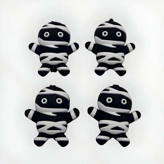 Black 3D Mummy Focal Beads