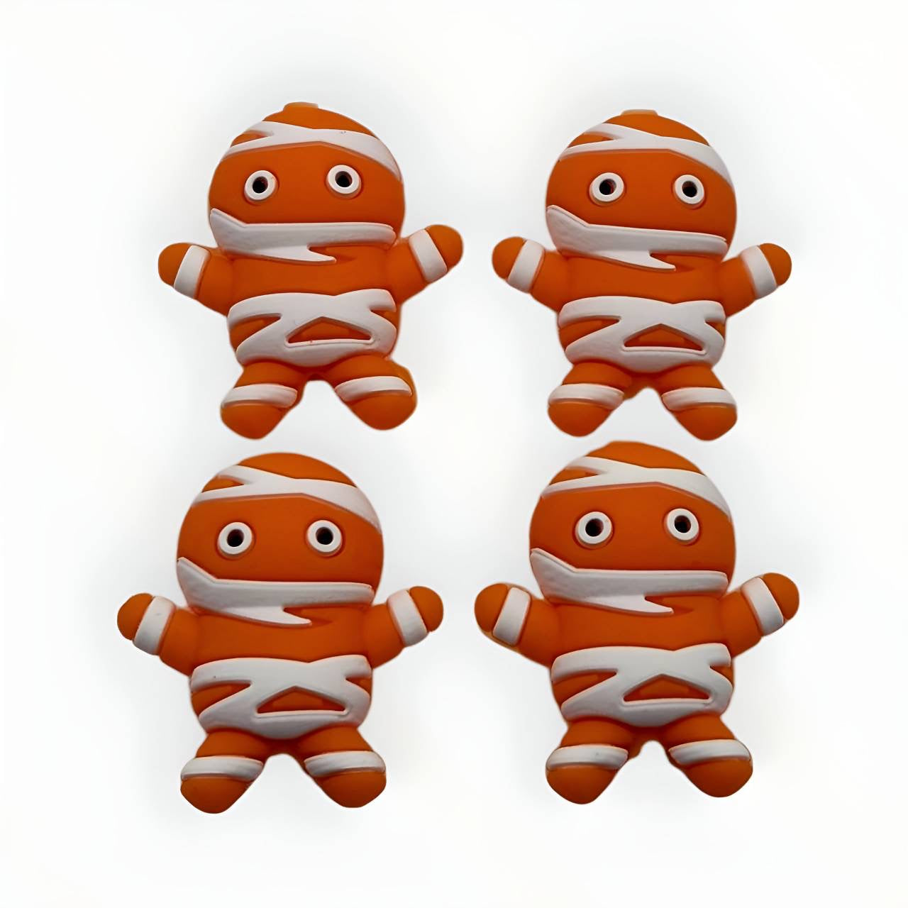 Orange 3D Mummy Focal Beads