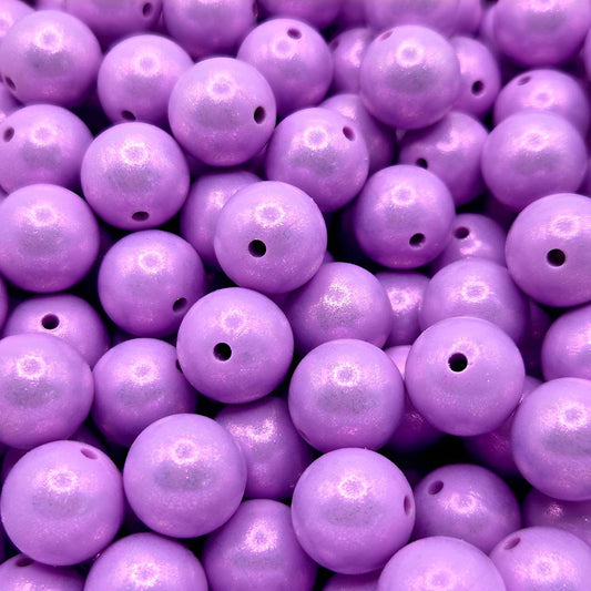 Lavender Opal 15mm Silicone Beads