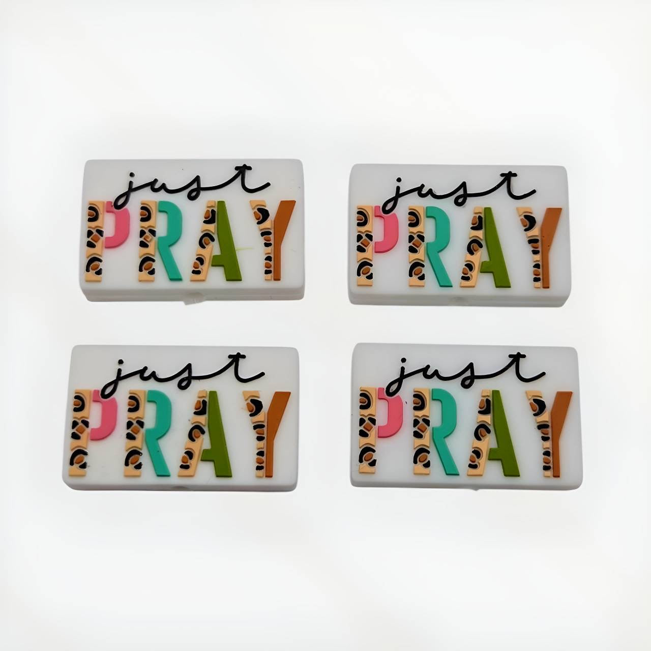 Just Pray Silicone Focal Beads