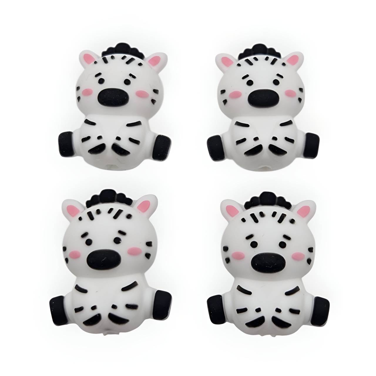 Ziggy the Zebra Silicone Focal Beads
