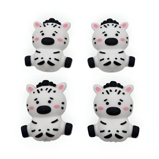 Ziggy the Zebra Silicone Focal Beads