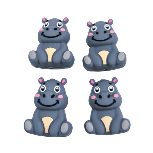 Huggels The Hippo Silicone Focal Beads