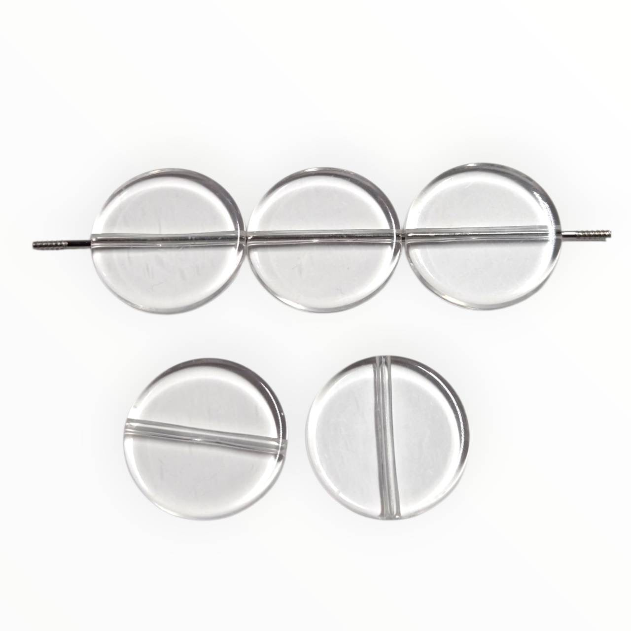 31mm Clear Acrylic Discs 2mm Holes