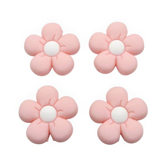 Cotton Candy Daisy Silicone Focal Beads