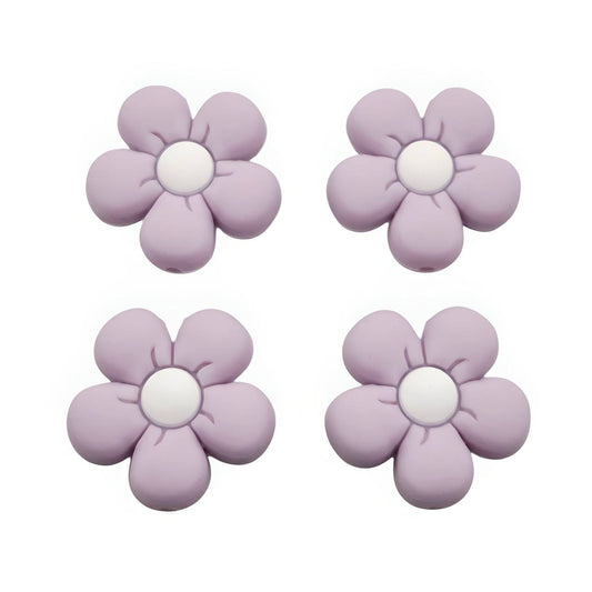 Lavender Blossom Silicone Focal Beads