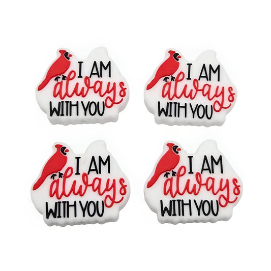 Always With you Cardinal Silicone Focal Beads