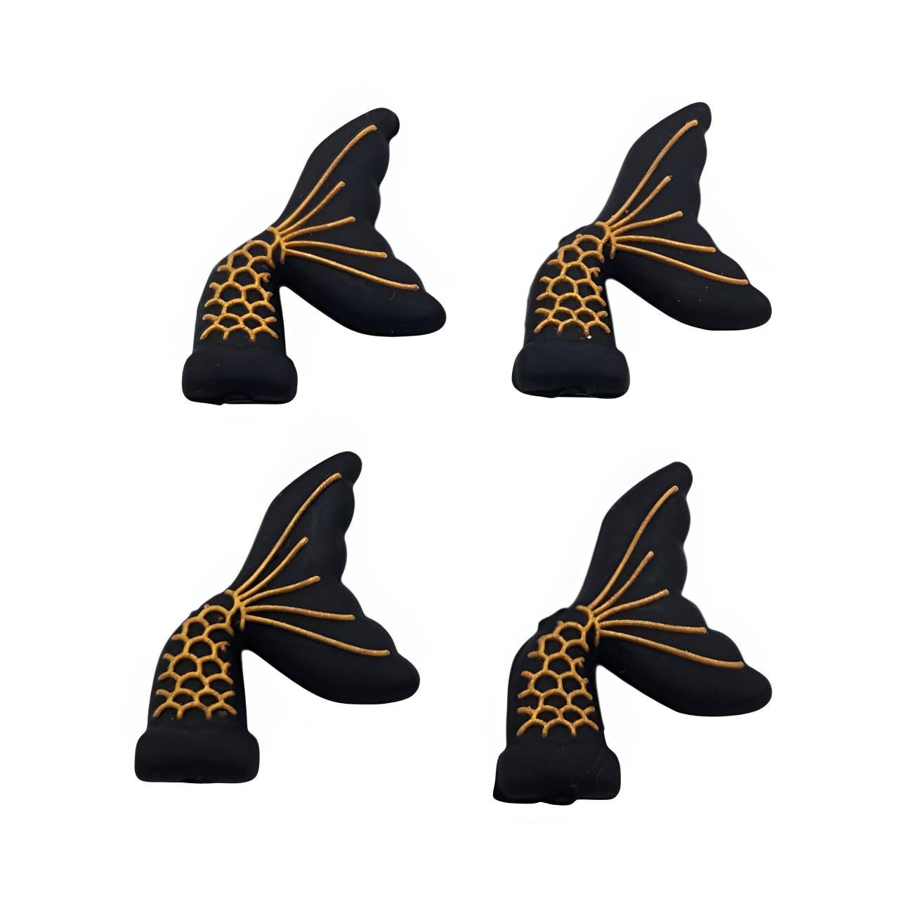 Dark Tide Mermaid Tail Silicone Focal Beads