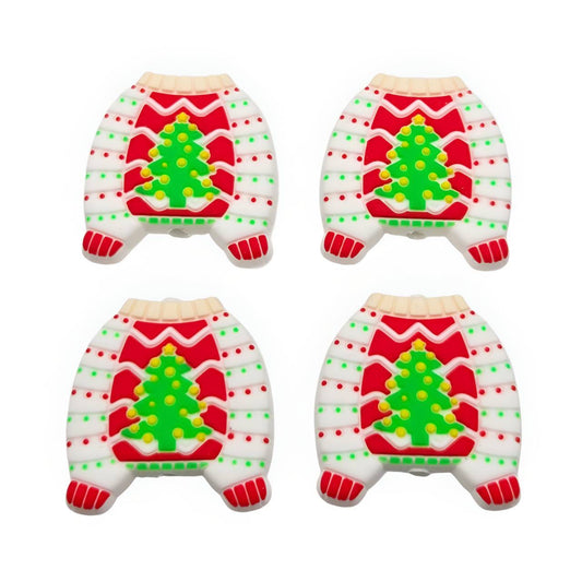 Festive Sweater Silicone Focal Beads