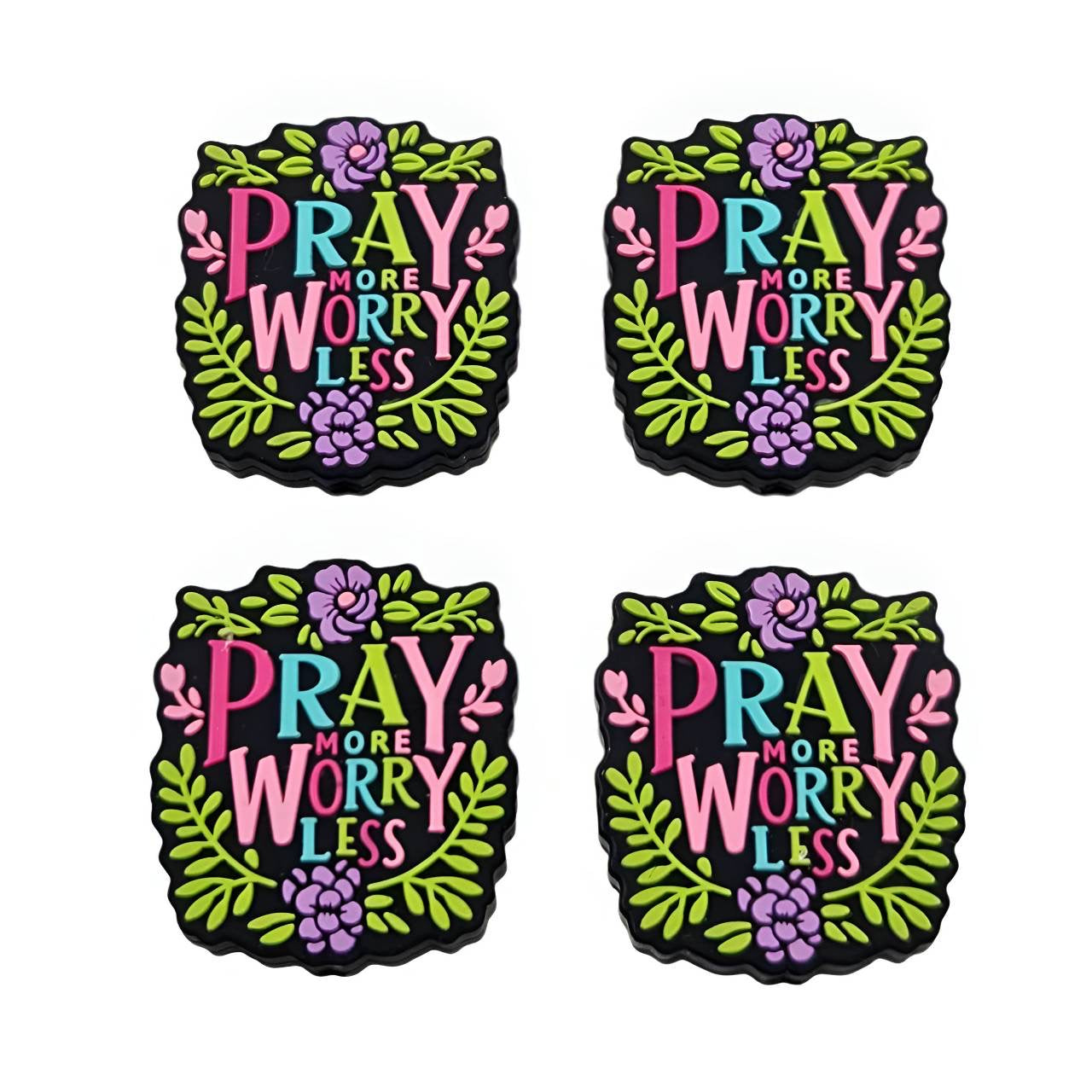 Pray More Silicone Focal Beads