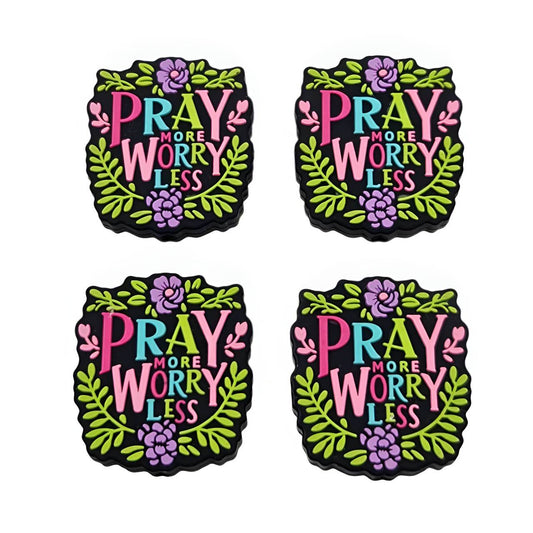 Pray More Silicone Focal Beads