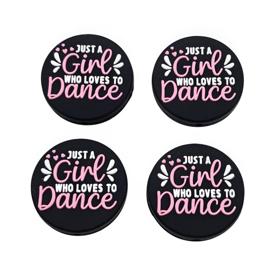 Girl who Loves to Dance Silicone Focal Beads