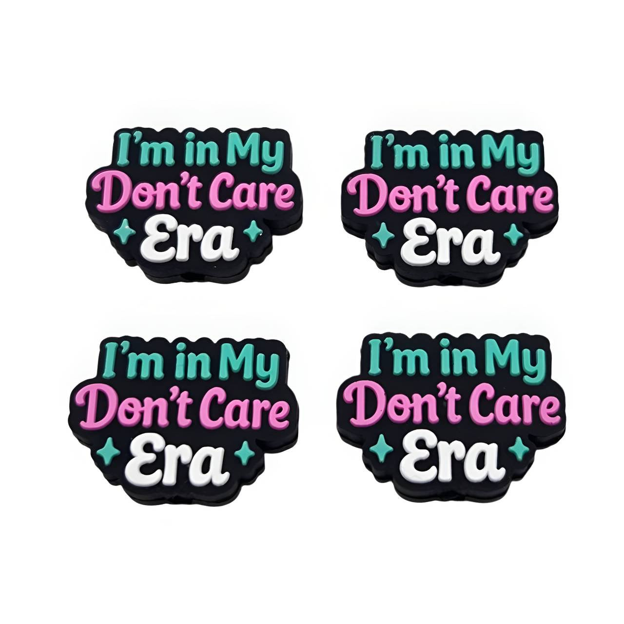 Don't Care Era Silicone Focal Bead (Custom Design by Bailey's Beads)