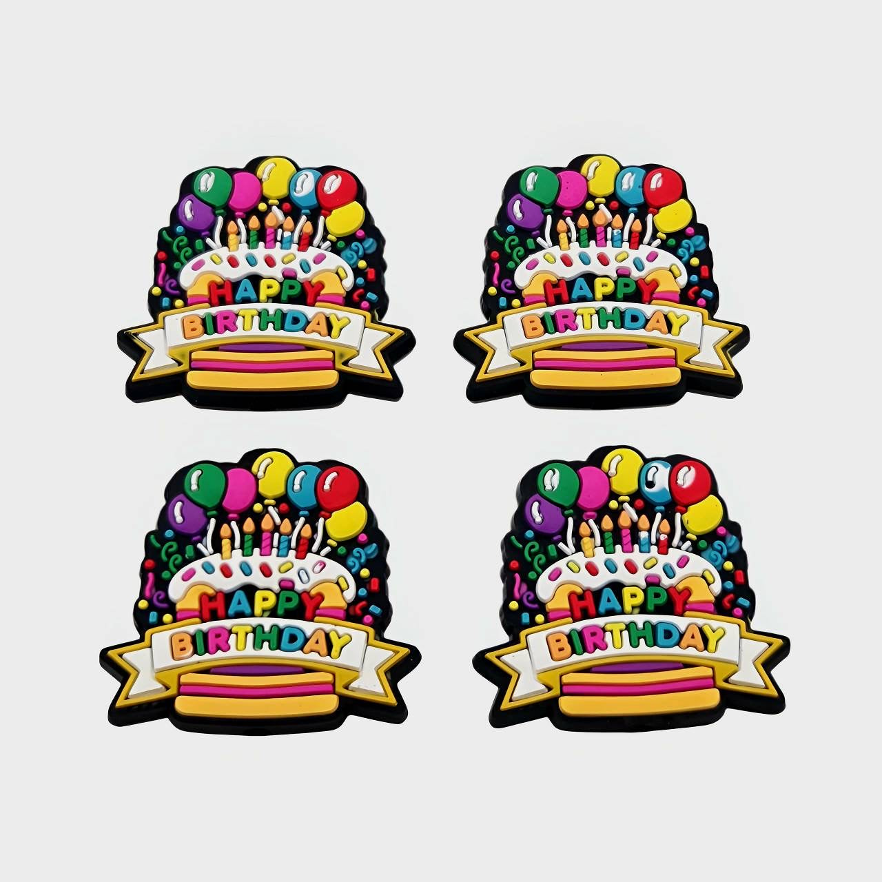 Happy Birthday Silicone Focal Bead (Custom Design by Bailey's Beads)