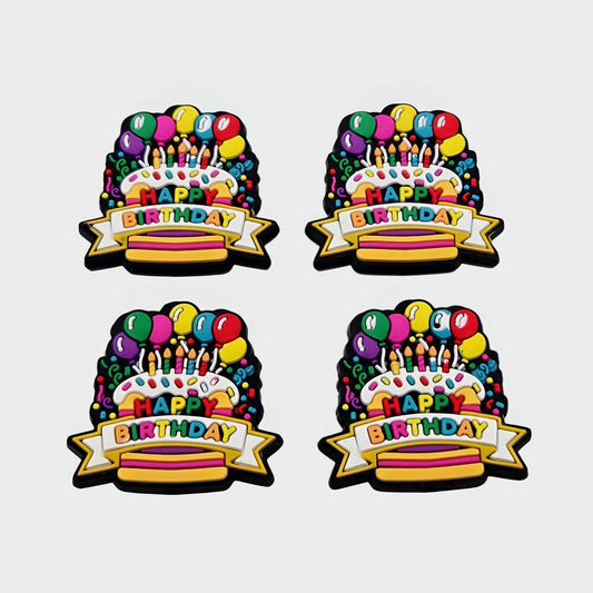 Happy Birthday Silicone Focal Bead (Custom Design by Bailey's Beads)