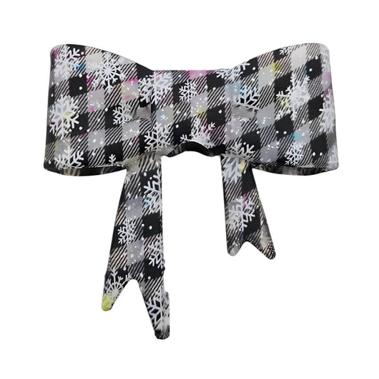 Icy Twilight Large Bow Silicone Focal Bead