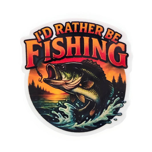 I'd rather be Fishing~ Acrylic Flatbacks (Exclusive Bailey's Beads Design)