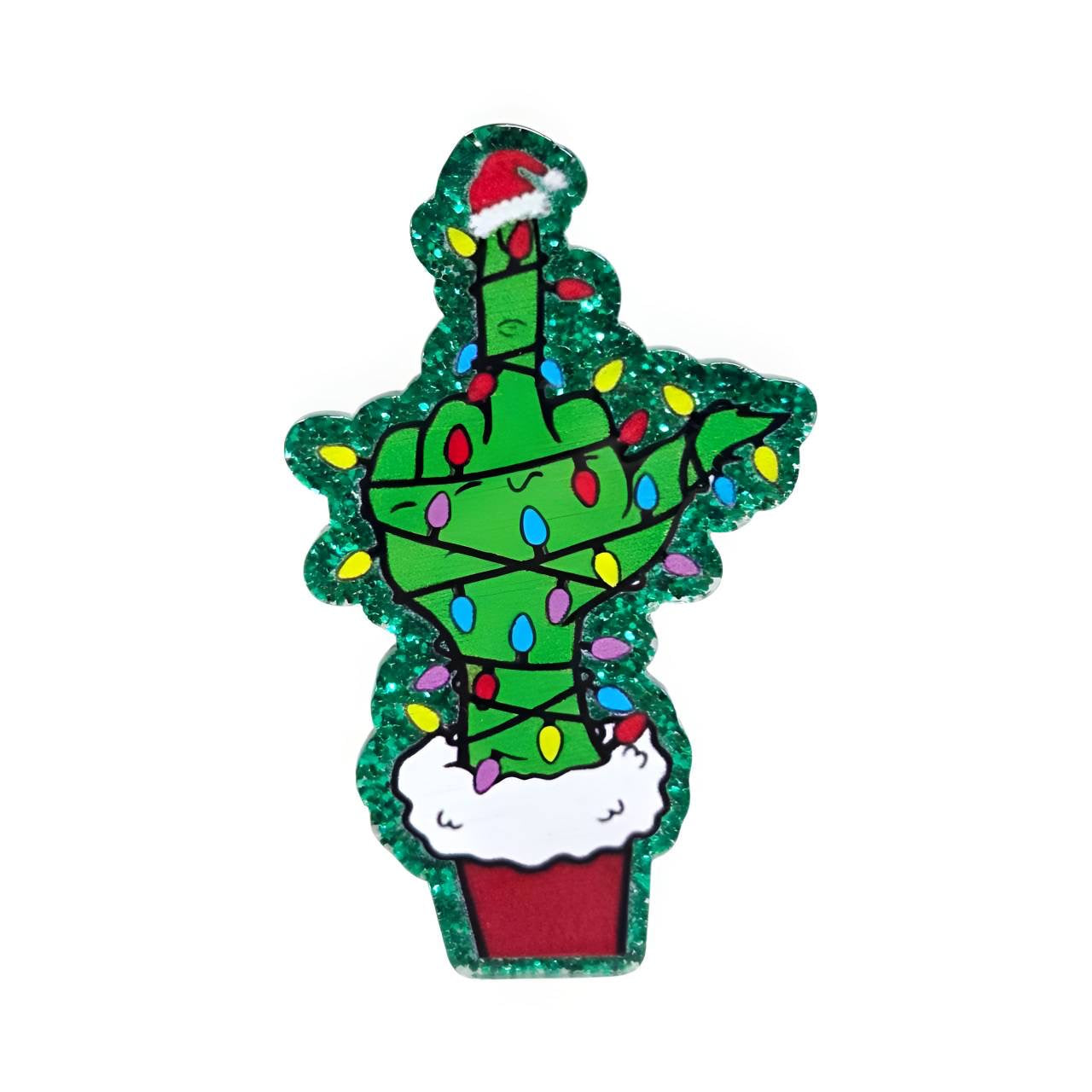 Grinchy Greeting~ Acrylic Flatbacks (Exclusive Bailey's Beads Design)