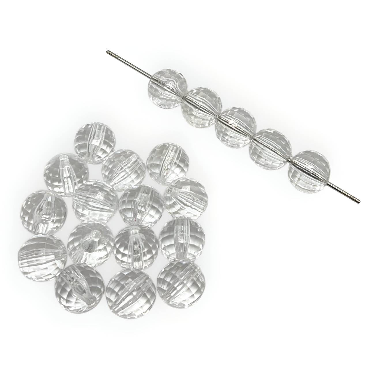 16mm Clear Acrylic Disco Beads