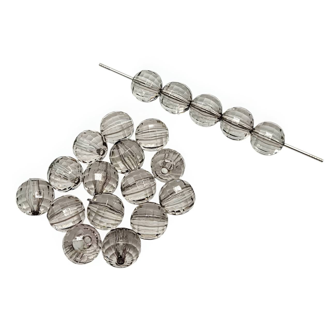 16mm Black Acrylic Disco Beads