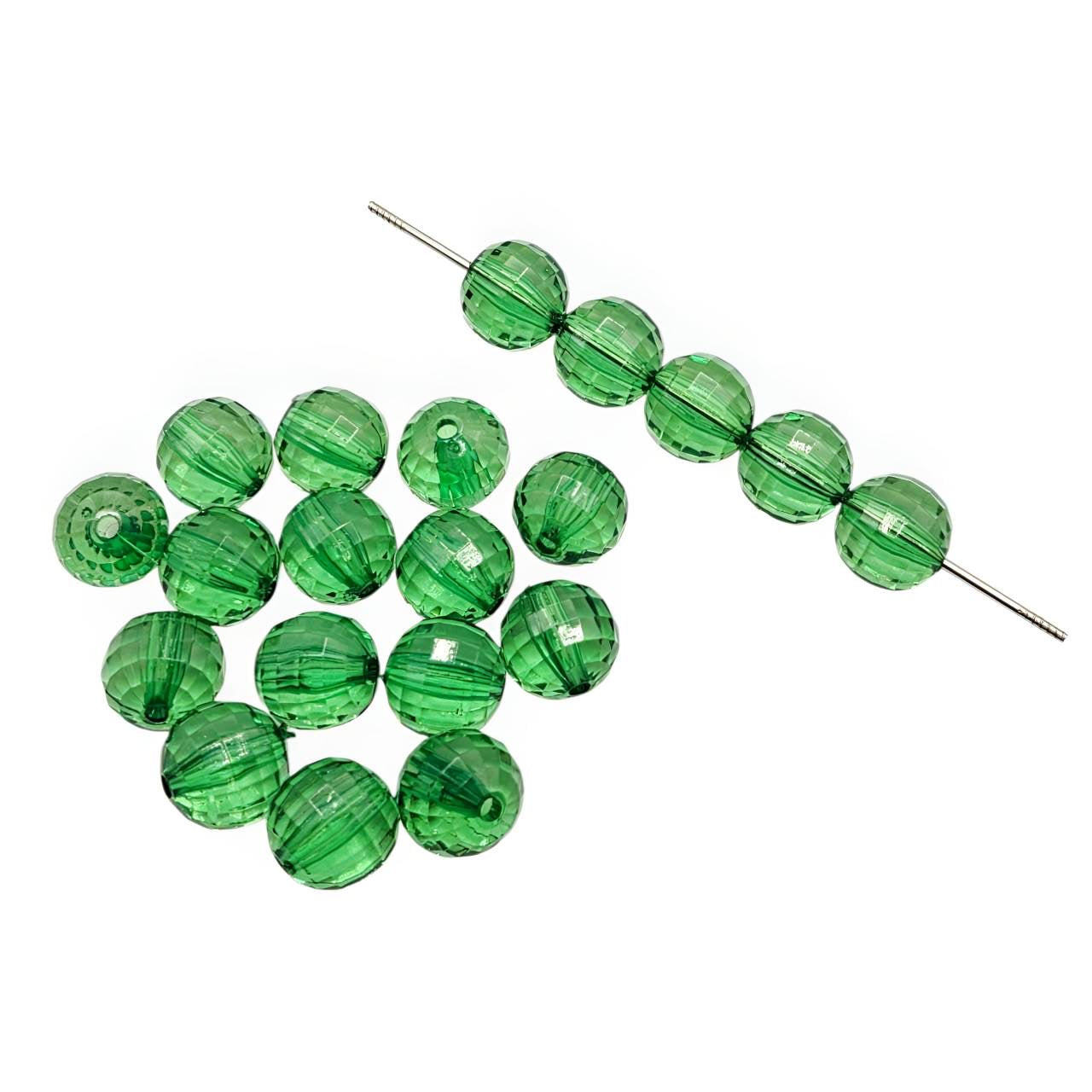 16mm Green Acrylic Disco Beads