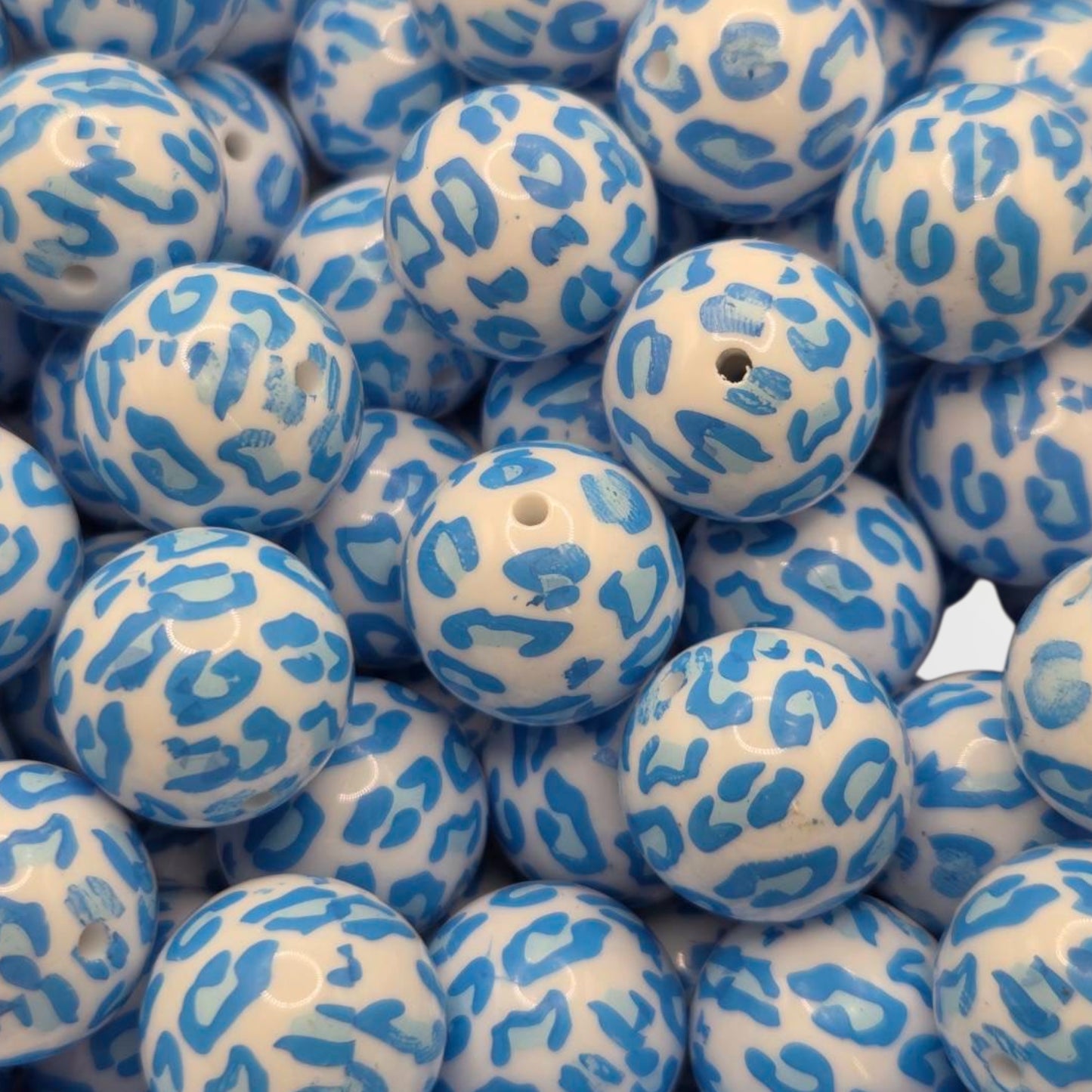 Blue Leopard 20mm (Bubblegum Beads)