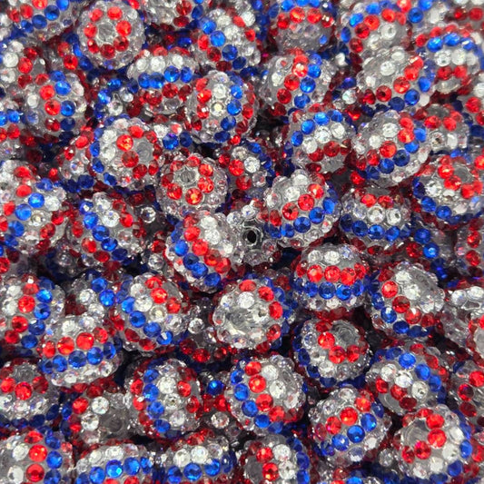 Star-Spangled Shimmer 14mm **Rhinestone** Beads