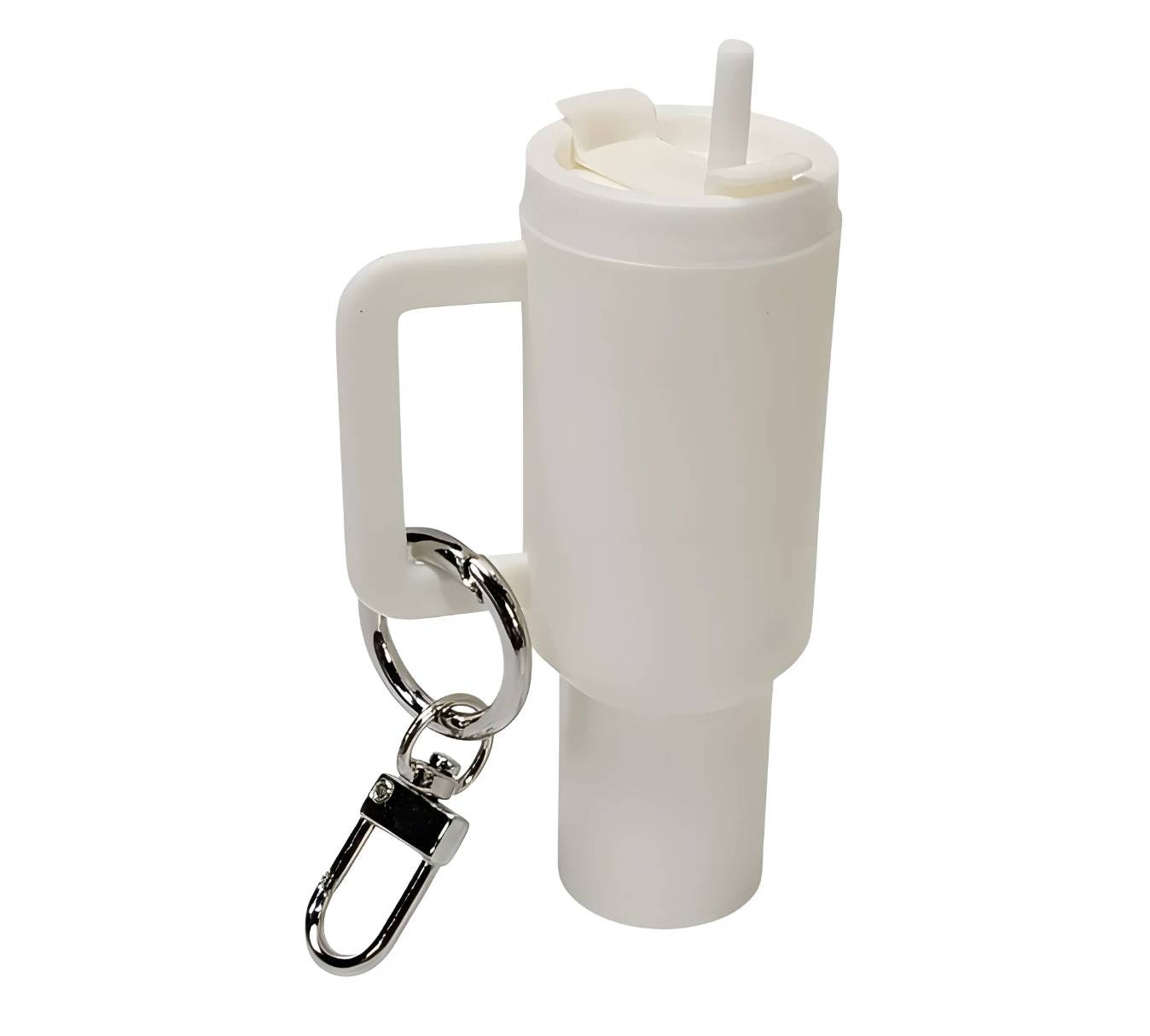 White Mini Tumbler Keychains