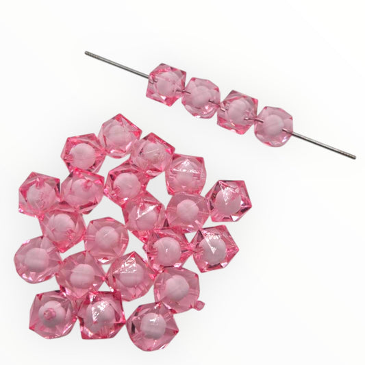 16mm Pink Encapsulated Acrylic Beads