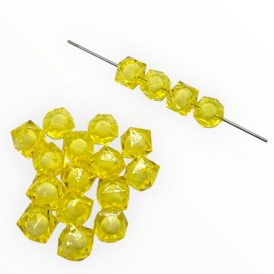 16mm Yellow Encapsulated Acrylic Beads